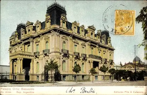 Ak Buenos Aires Argentinien, Palacio Ortiz Basualdo