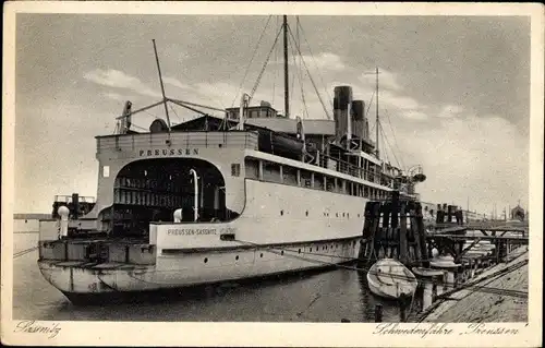 Ak Sassnitz auf Rügen, Schwedenfähre Preussen