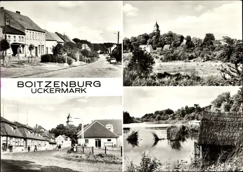Ak Boitzenburg Boitzenburger Land im Kreis Uckermark, Ortschaft und Umgebung, Straßenpartie