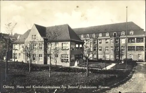 Ak Hansestadt Bremen, Chirurgisches Haus und Kinderkrankenhaus des Diakonissen Hauses