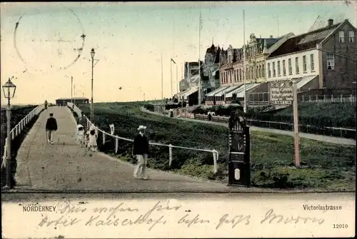 Ak Nordseebad Norderney Ostfriesland, Victoriastraße