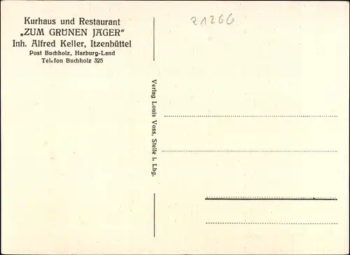 Ak Itzenbüttel Jesteburg in Niedersachsen, Kurhaus und Restaurant zum grünen Jäger