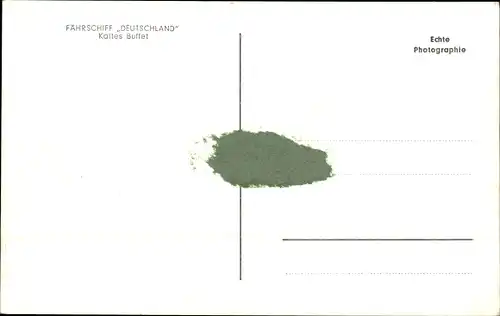 Ak Fährschiff Deutschland, Speisesaal, Kaltes Buffet, Innenansicht