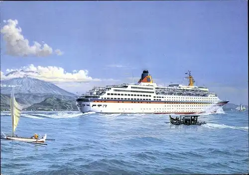Künstler Ak Passagierschiff Europa, HAPAG Lloyd, Kreuzfahrtschiff
