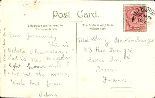 Passepartout Ak Bidston Merseyside England, Observatorium