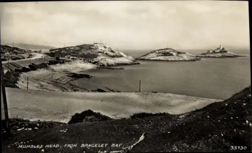 Ak Mumbles Wales, Mumbles Head from Bracelet Bay