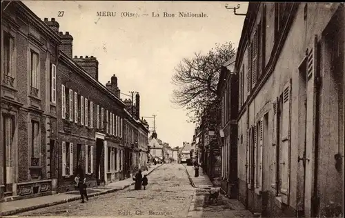 Ak Meru Oise, La Rue Nationale