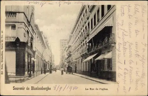 Ak Blankenberghe Blankenberge Westflandern, Rue de Peglise