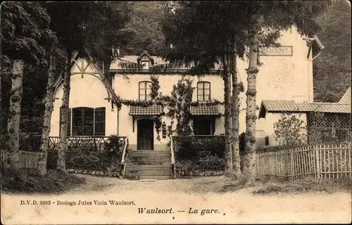 Ak Waulsort Hastière Wallonie Namur, La Gare