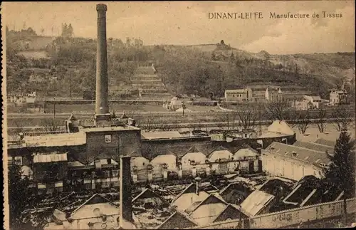 Ak Leffe Dinant Wallonie Namur, Herstellung von Stoffen