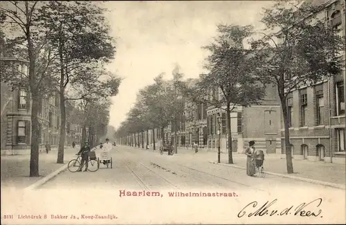 Ak Haarlem Nordholland Niederlande, Wilhelminastraat