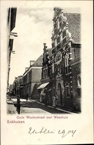 Ak Enkhuizen Nordholland Niederlande, Oude Westerstraat, Weeshuis