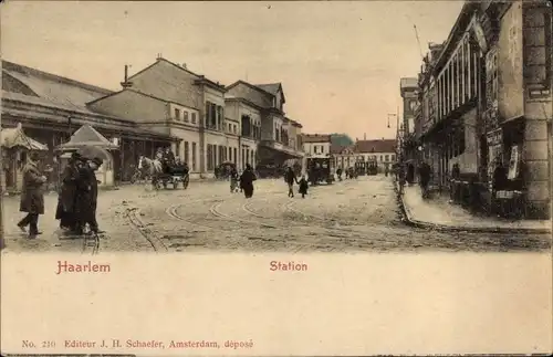 Ak Haarlem Nordholland Niederlande, Bahnhof