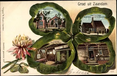 Kleeblatt Litho Zaandam Zaanstad Nordholland, Czaar Peterhuisje