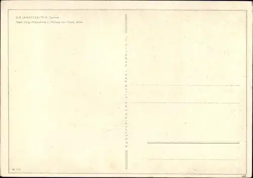 Künstler Ak Hedwig zum Tobel, Die Jahreszeiten, Sommer, Holzschnitt