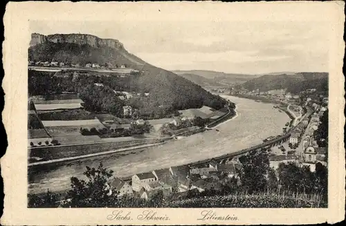 Ak Bad Schandau an der Elbe, Lilienstein, Panorama