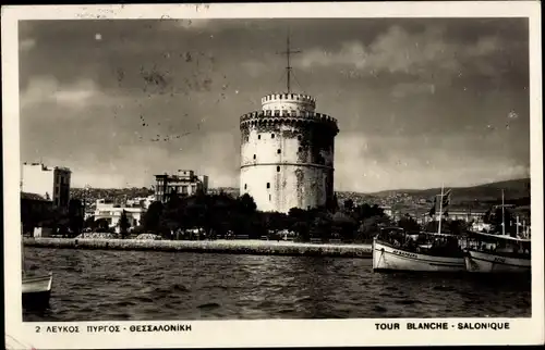 Ak Thessaloniki Thessaloniki Griechenland, Weißer Turm