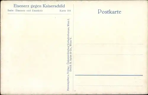 Ak Eisenerz Steiermark, Teilansicht gegen Kaiserschild