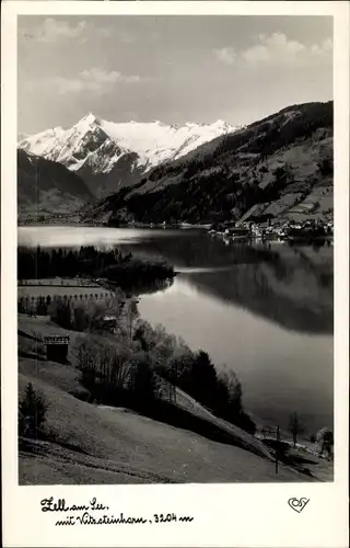 Ak Zell am See in Salzburg, Panorama mit Kitzsteinhorn