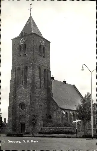 Ak Oost Souburg Zeeland Niederlande, Kirche