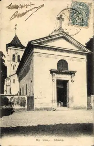 Postkarte Montfermeil Seine Saint Denis, die Kirche