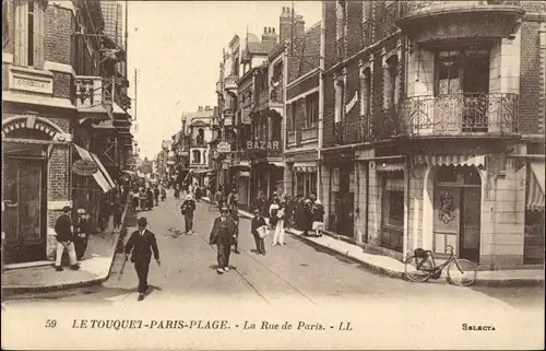 Ak Le Touquet Paris Plage Pas de Calais, La Rue de Paris