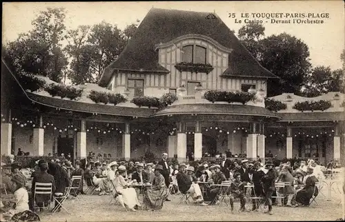 Ak Le Touquet Paris Plage Pas de Calais, Le Casino, Devant l'Orchestre