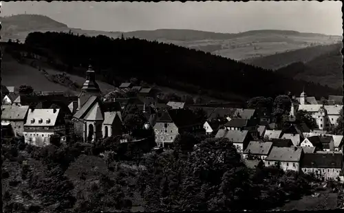 Ak Lauenstein Altenberg im Erzgebirge, Ortsansicht mit Blick zum Geising