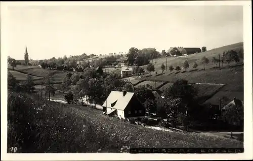 Foto Ak Hermsdorf im Erzgebirge, Teilansicht des Ortes