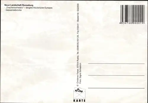 Ak Ronneburg in Thüringen, Drachenschwanz, Gessentalbrücke