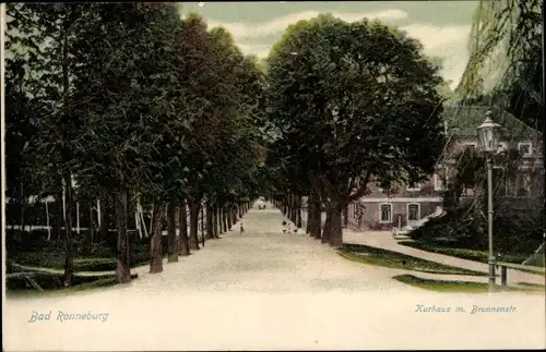 Ak Ronneburg in Thüringen, Kurhaus mit Brunnenstraße
