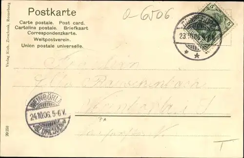 Ak Ronneburg in Thüringen, Kurhaus mit Brunnenstraße