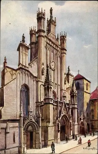 Künstler Ak Cieślewski, T., Warszawa Warschau Polen, Kathedrale