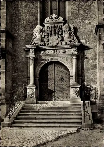 Ak Rudolstadt in Thüringen, Portal der Stadtkirche