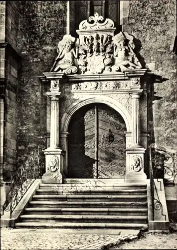 Ak Rudolstadt in Thüringen, Portal der Stadtkirche