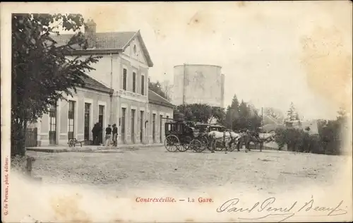 Ak Contrexéville Lothringen Vosges, La Gare