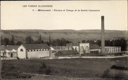 Ak Mirecourt Lothringen Vosges, Filature et Tissage de la Société Cotonnière