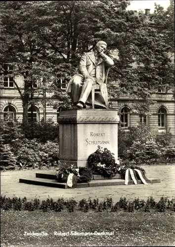 Ak Zwickau in Sachsen, Robert-Schumann-Denkmal