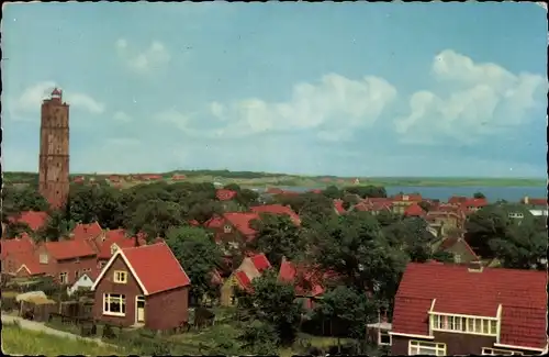 Ak West Terschelling Friesland Niederlande, Vuurtoren Brandaris