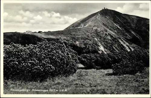 Ak Karpacz Krummhübel Schlesien, Dom Śląski, Schlesierhaus, Schneekoppe, Riesenbaude
