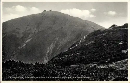 Ak Karpacz Krummhübel Schlesien, Dom Śląski, Schlesierhaus, Melzergrund