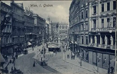 Ak Wien 1 Innere Stadt, Graben, Straßenpartie