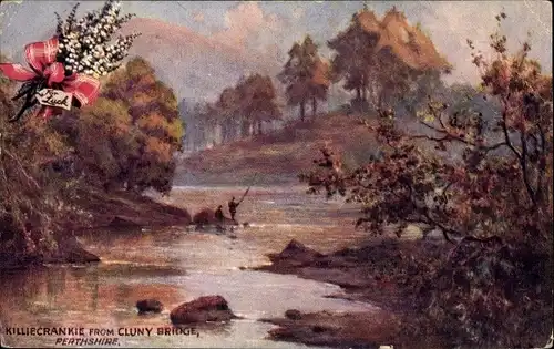 Künstler Ak Perthshire Schottland, Killiecrankie from Cluny Bridge
