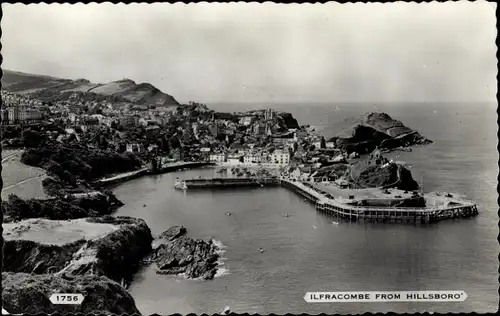 Ak Ilfracombe Devon England, View from Hillsboro'