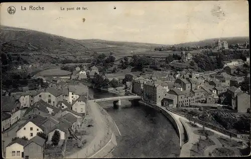 Ak La Roche, Le pont de fer, Luftbild