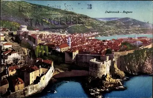 Ak Ragusa Dubrovnik Kroatien, Gesamtansicht