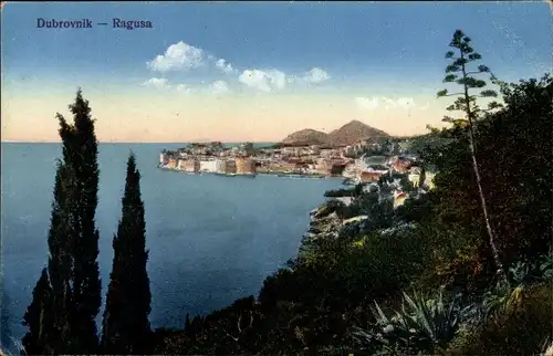 Ak Ragusa Dubrovnik Kroatien, Totalansicht