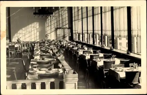 Foto Ak Ostseebad Ahlbeck Heringsdorf auf Usedom, Speisesaal