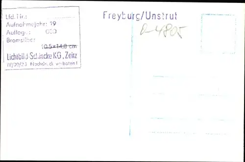 Foto Ak Freyburg an der Unstrut, Straßenpartie, Autos, Motorrad