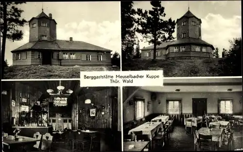 Ak Meuselbach in Thüringen, Berggaststätte Meuselbacher Kuppe, Innenansicht